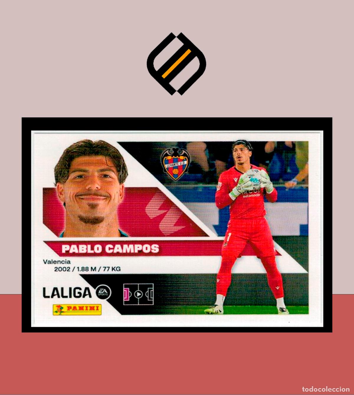 Cromos de f&uacute;tbol: LIGA ESTE 2026 2027 26 27 PANINI UD LEVANTE N&ordm; 4 PABLO CAMPOS STICKER ALB&Uacute;M COLECCI&Oacute;N