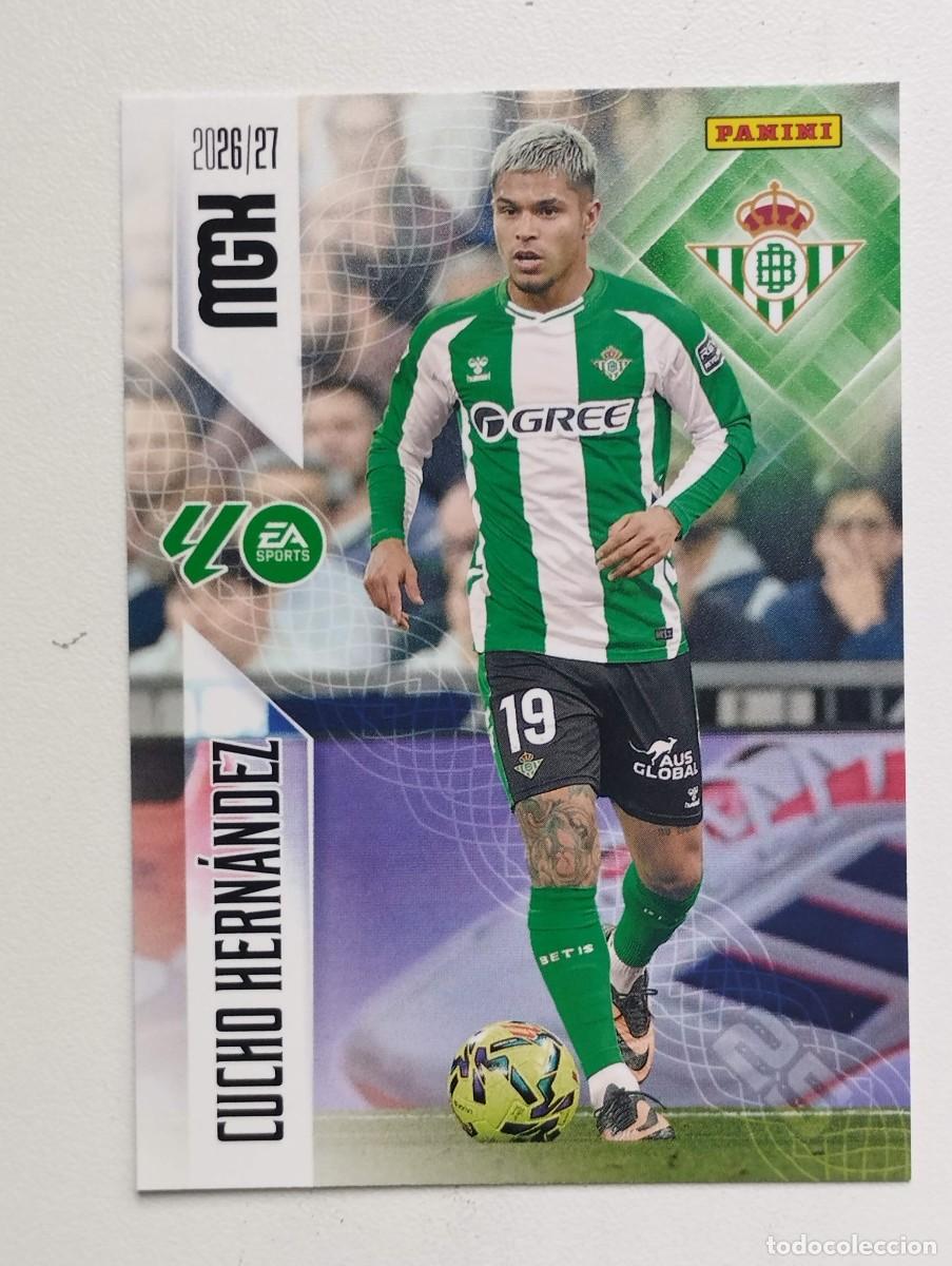Cromos de f&uacute;tbol: CROMO CARD 2026 2027 PANINI MEGACRACKS 27 26 MGK BETIS 107 CUCHO HERNANDEZ