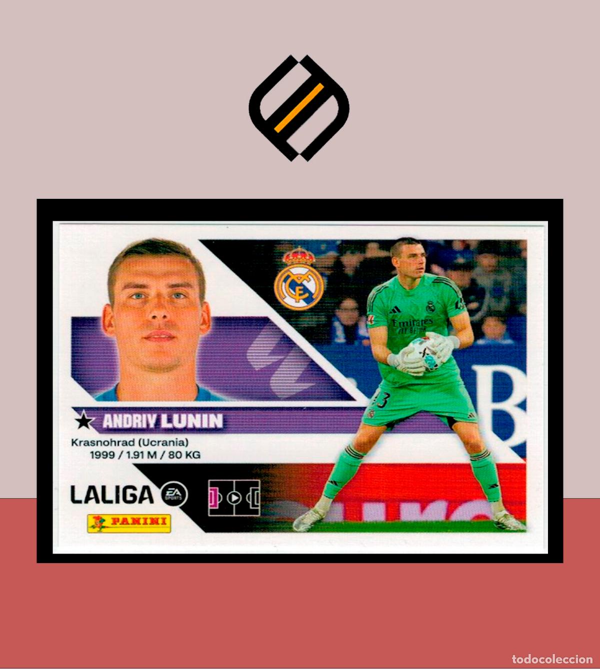 Cromos de f&uacute;tbol: LIGA ESTE 2026 2027 26 27 PANINI REAL MADRID N&ordm; 4 LUNIN STICKER ALB&Uacute;M COLECCI&Oacute;N