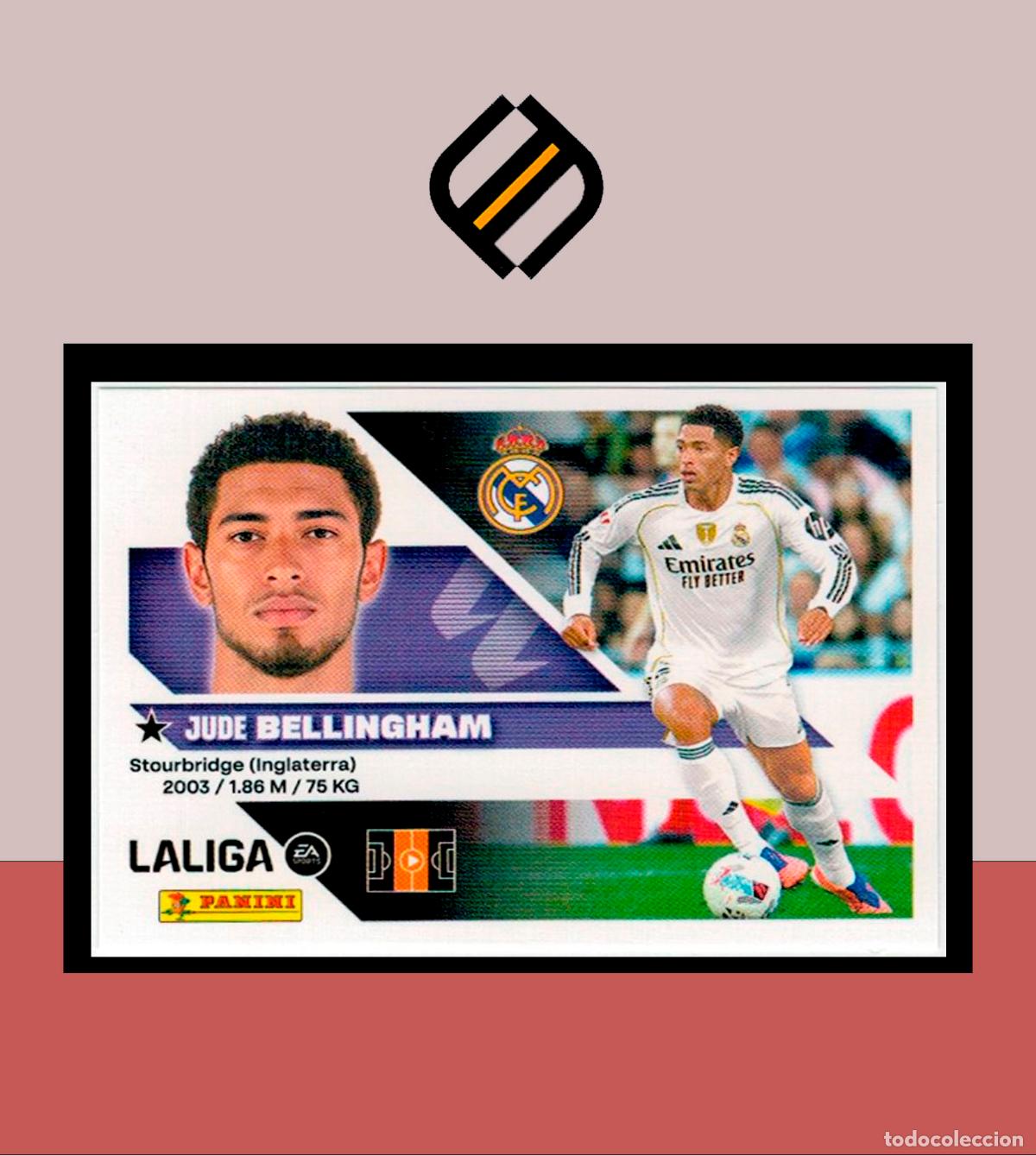 Cromos de f&uacute;tbol: LIGA ESTE 2026 2027 26 27 PANINI REAL MADRID N&ordm; 14 BELLINGHAM STICKER ALB&Uacute;M COLECCI&Oacute;N