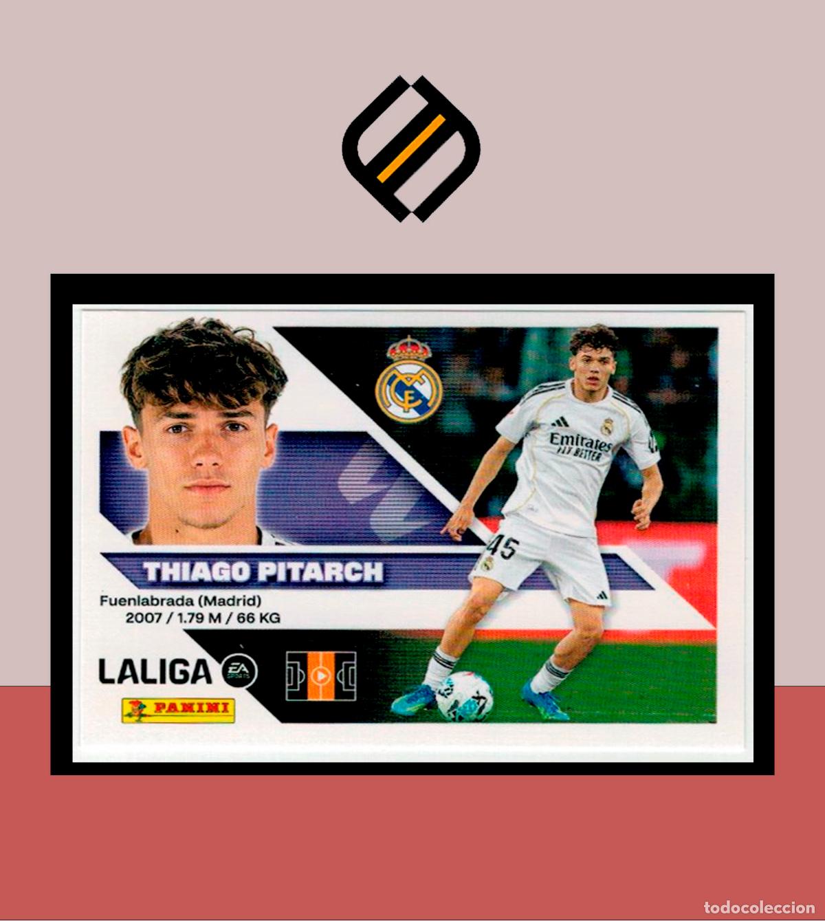 Cromos de f&uacute;tbol: LIGA ESTE 2026 2027 26 27 PANINI REAL MADRID N&ordm; 15B THIAGO PITARCH STICKER ALB&Uacute;M COLECCI&Oacute;N