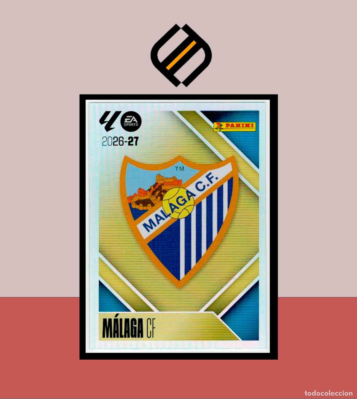 Cromos de f&uacute;tbol: LIGA ESTE 2026 2027 26 27 PANINI MALAGA CF N&ordm; 1 ESCUDO STICKER ALB&Uacute;M COLECCI&Oacute;N