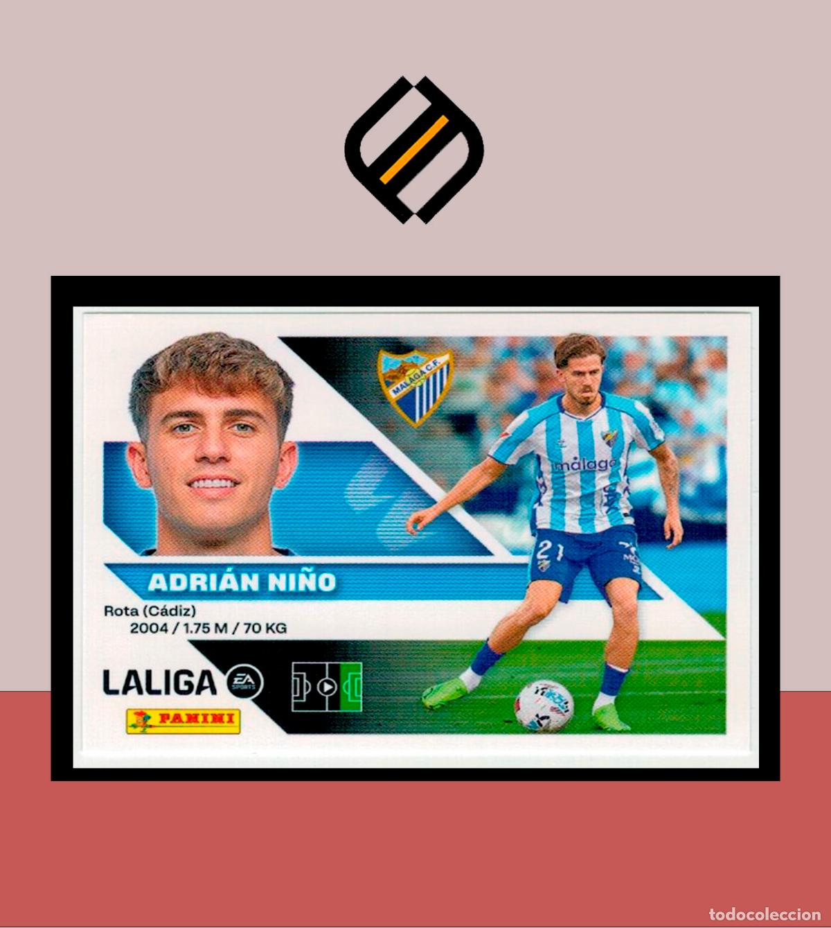 Cromos de f&uacute;tbol: LIGA ESTE 2026 2027 26 27 PANINI MALAGA CF N&ordm; 18 ADRI&Aacute;N NI&Ntilde;O STICKER ALB&Uacute;M COLECCI&Oacute;N
