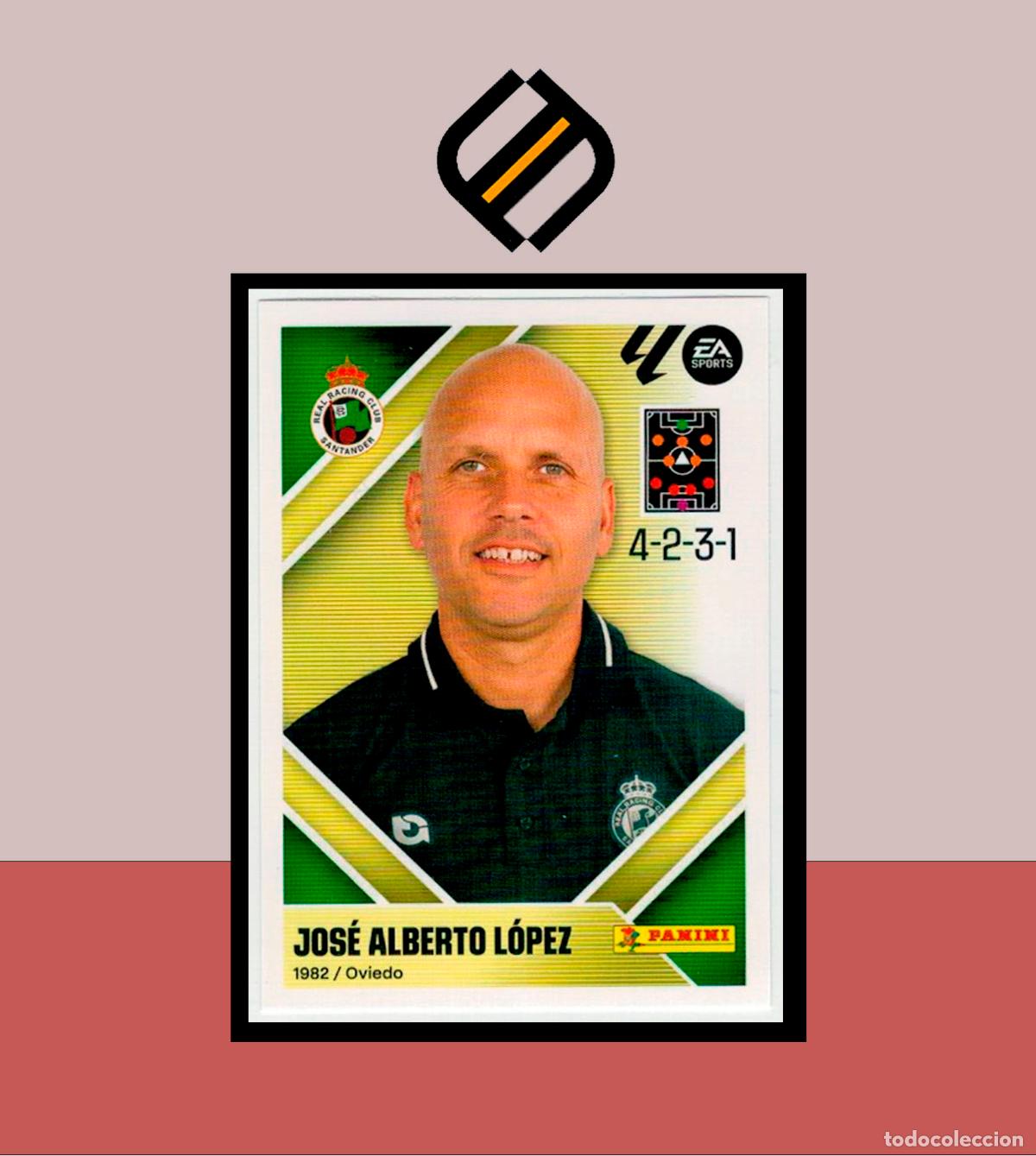 Cromos de f&uacute;tbol: LIGA ESTE 2026 2027 26 27 PANINI REAL RACING 2 ENTRENADOR JOS&Eacute; ALBERTO L&Oacute;PEZ STICKER ALB&Uacute;M COLECCI&Oacute;N