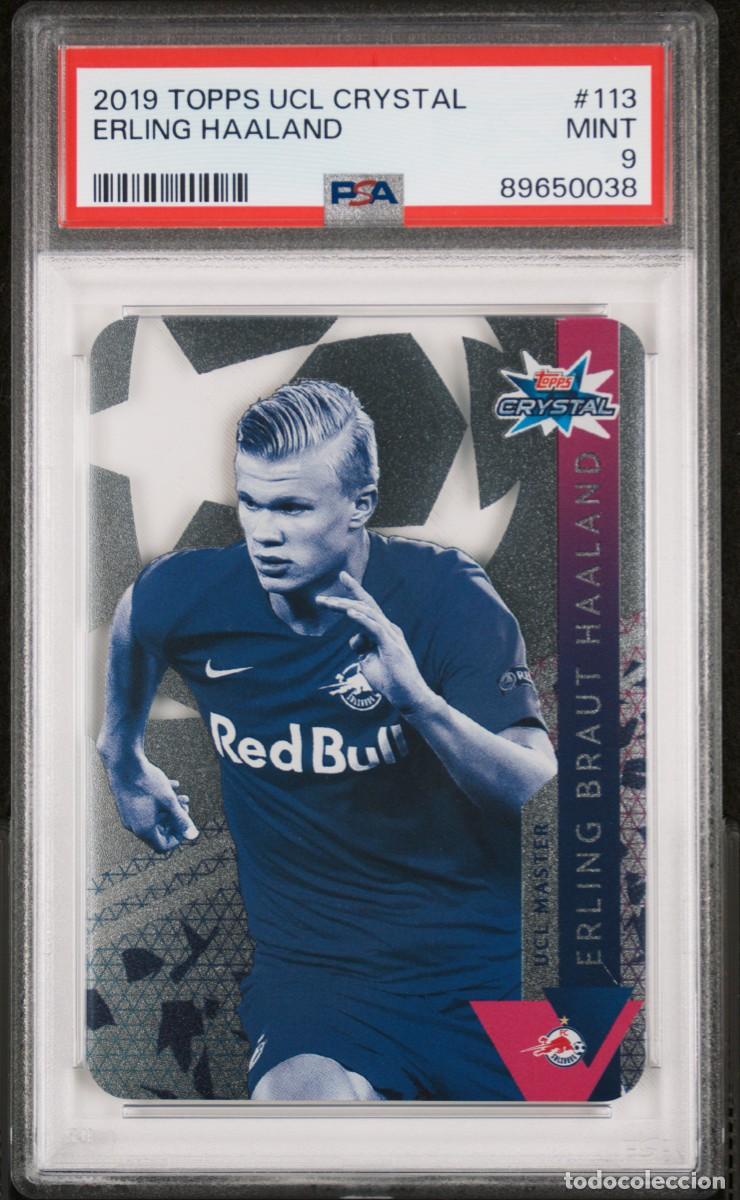 Cromos de f&uacute;tbol: Rookie Erling Haaland #113 FC Salzburg Topps UCL Crystal 2019 PSA 9
