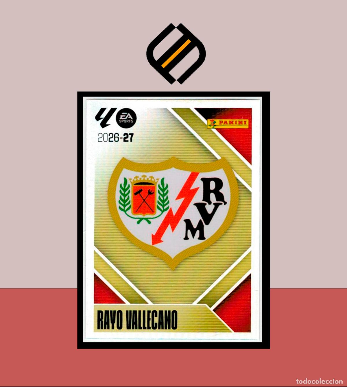 Cromos de f&uacute;tbol: LIGA ESTE 2026 2027 26 27 PANINI RAYO VALLECANO N&ordm; 1 ESCUDO STICKER ALB&Uacute;M COLECCI&Oacute;N