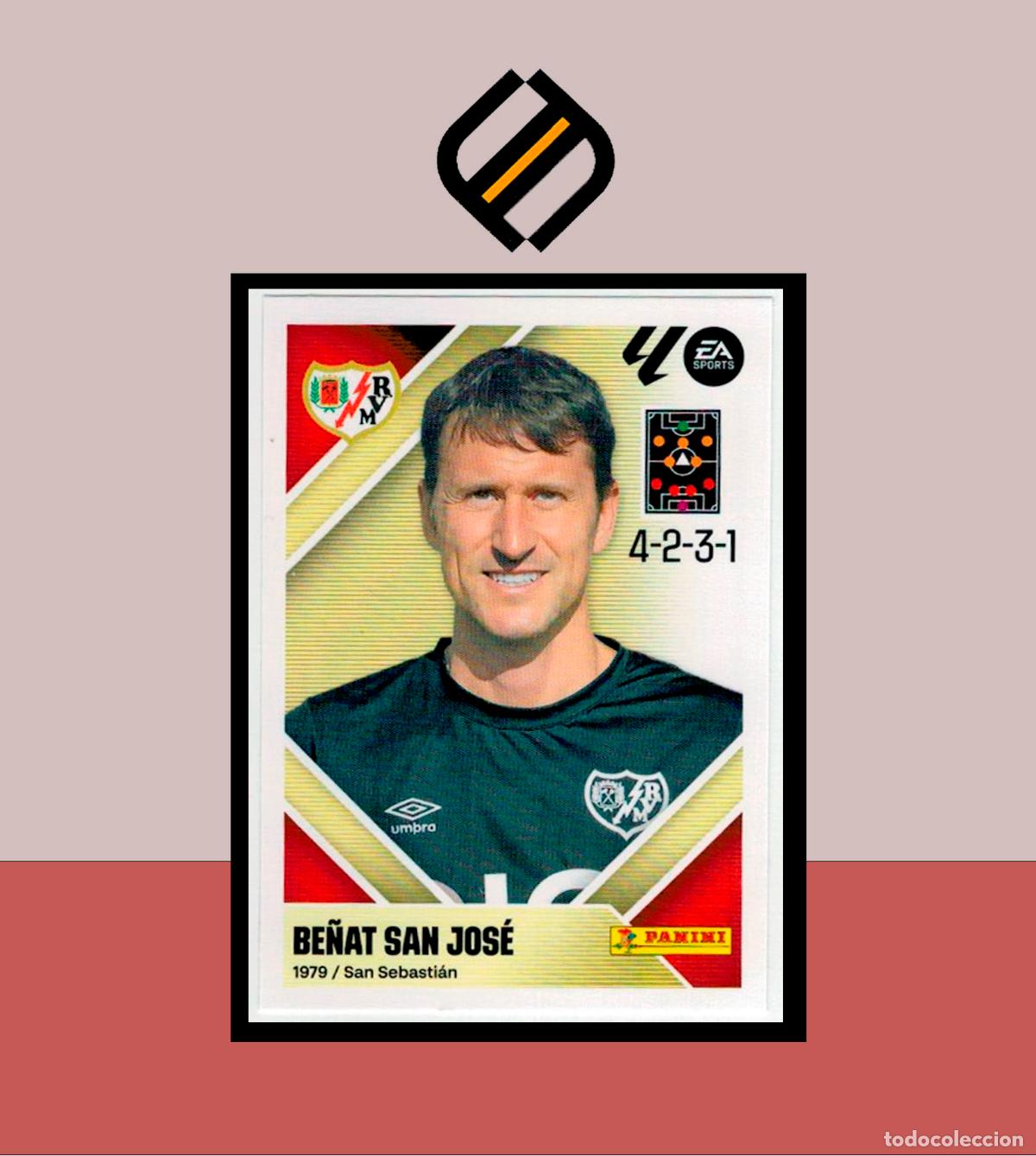 Cromos de f&uacute;tbol: LIGA ESTE 2026 2027 26 27 PANINI RAYO VALLECANO 2 ENTRENADOR BE&Ntilde;AT SAN JOS&Eacute; STICKER ALB&Uacute;M COLECCI&Oacute;N