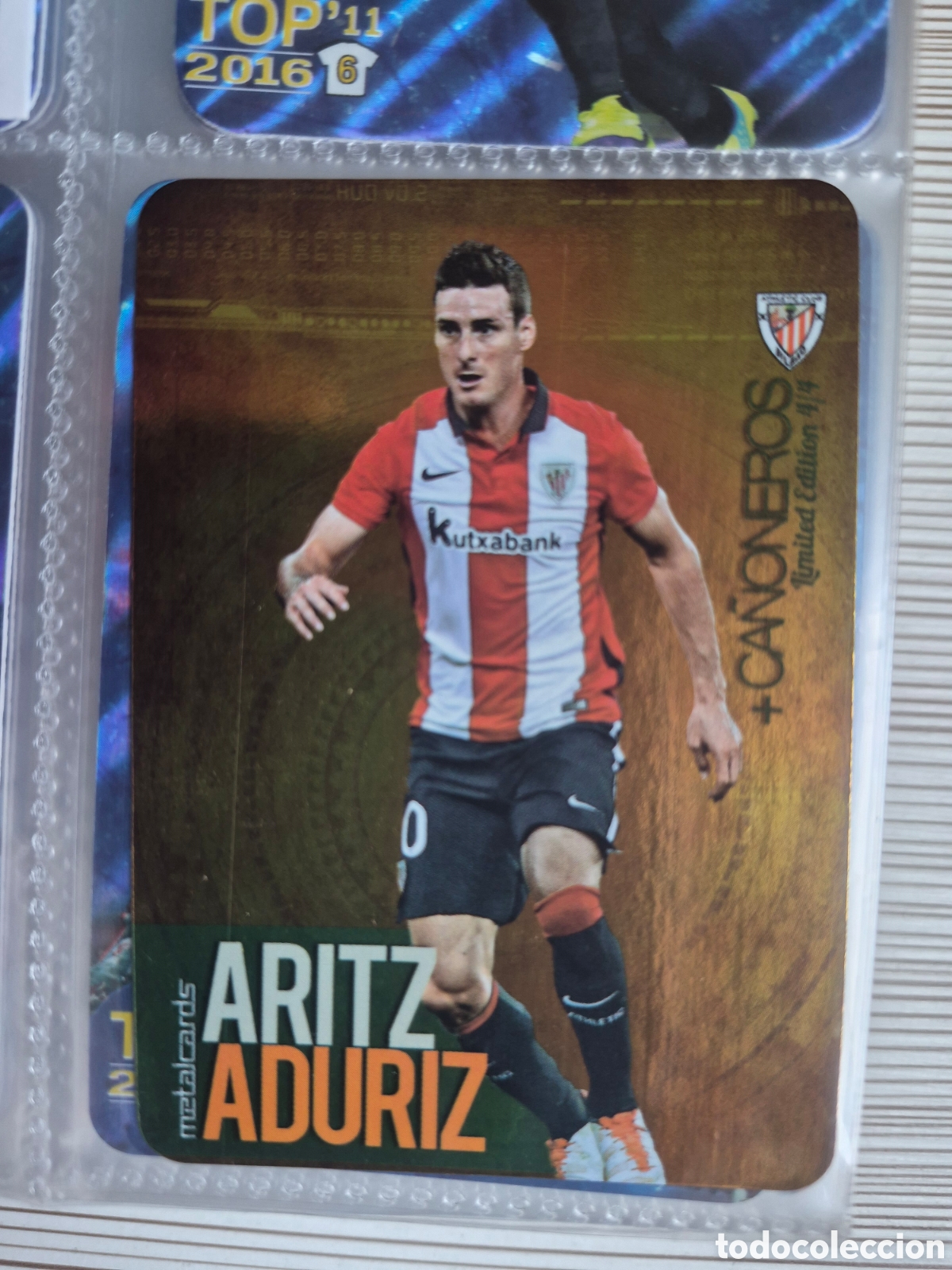 Cromos de f&uacute;tbol: Aduriz Ca&ntilde;onero Brillo Liso Mundicromo 2015 2016