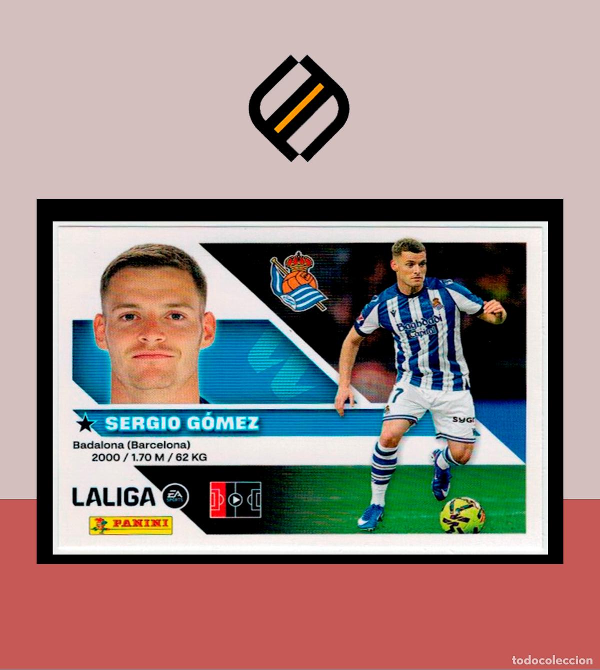 Cromos de f&uacute;tbol: LIGA ESTE 2026 2027 26 27 PANINI REAL SOCIEDAD N&ordm; 8 SERGIO G&Oacute;MEZ STICKER ALB&Uacute;M COLECCI&Oacute;N