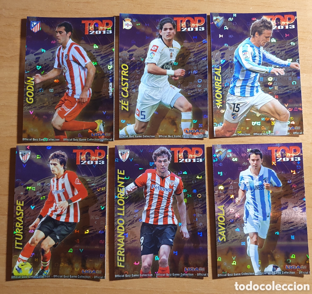 Cromos de f&uacute;tbol: Mundicromo 2012 2013 Top Morado Letras Lote Completo