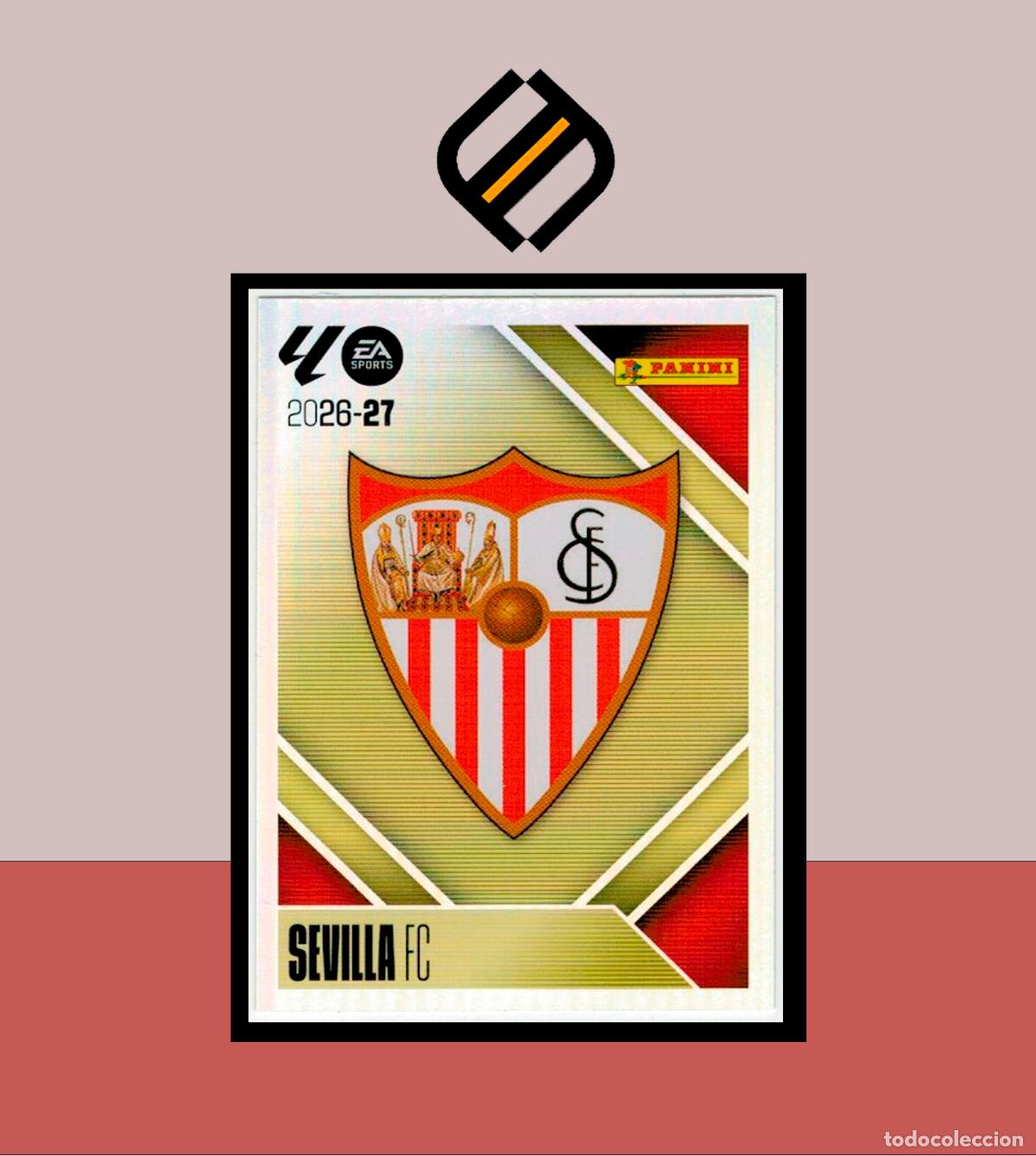 Cromos de f&uacute;tbol: LIGA ESTE 2026 2027 26 27 PANINI SEVILLA FC N&ordm; 1 ESCUDO STICKER ALB&Uacute;M COLECCI&Oacute;N