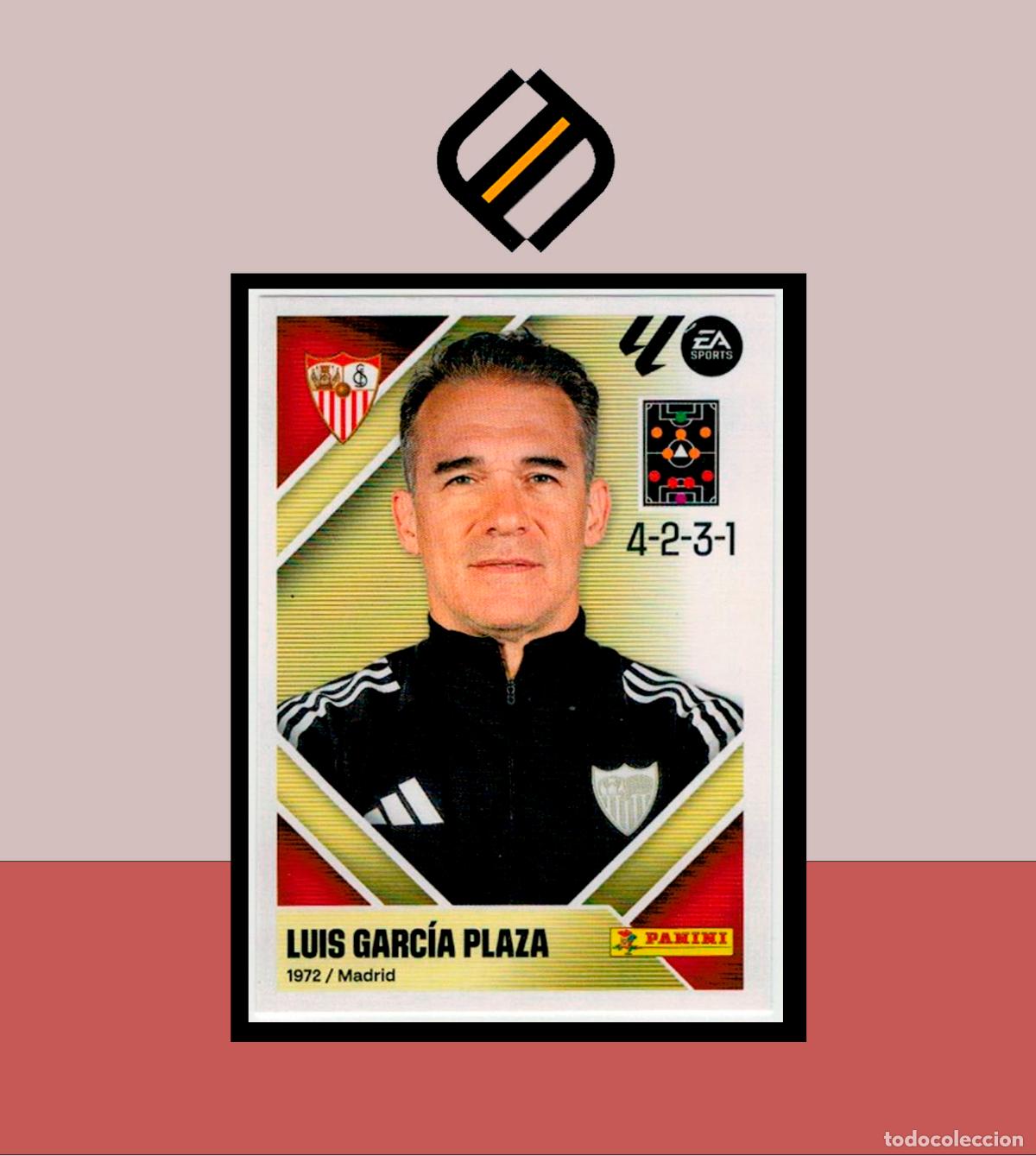 Cromos de f&uacute;tbol: LIGA ESTE 2026 2027 26 27 PANINI SEVILLA FC N&ordm; 2 ENTRENADOR LUIS GARC&Iacute;A STICKER ALB&Uacute;M COLECCI&Oacute;N