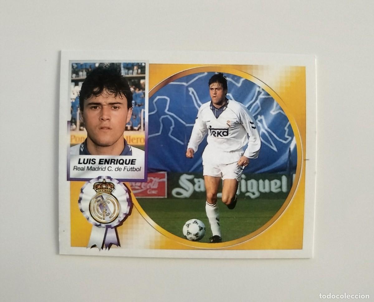 Cromos de f&uacute;tbol: Luis Enrique SIN PEGAR NUNCA PEGADO Real Madrid CF Liga Ediciones Este 94 95 / 1994 1995