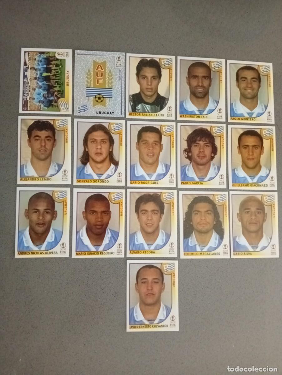 Figurine di Calcio: LOTE 16 CROMOS URUGUAY PANINI 2002 MUNDIAL KOREA FUTBOL 02 CROMO - SIN PEGAR