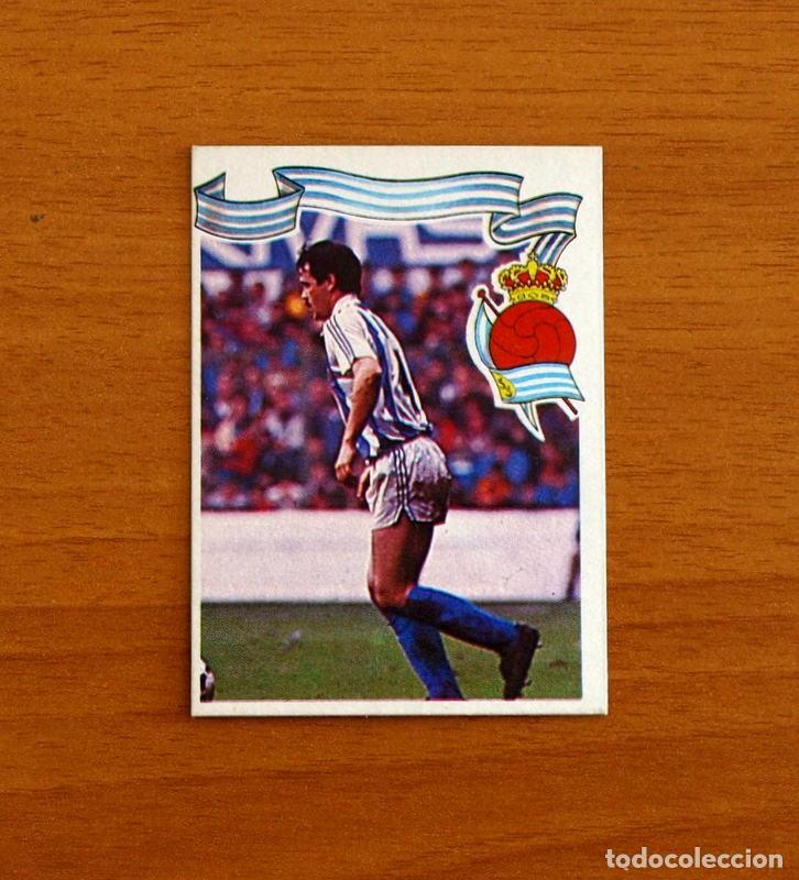 Cromos de f&uacute;tbol: Real Sociedad - N&ordm; 101 Larra&ntilde;aga -GOL- Editorial Maga 1984-1985, 84-85 - Trasera Negra Nunca pegado