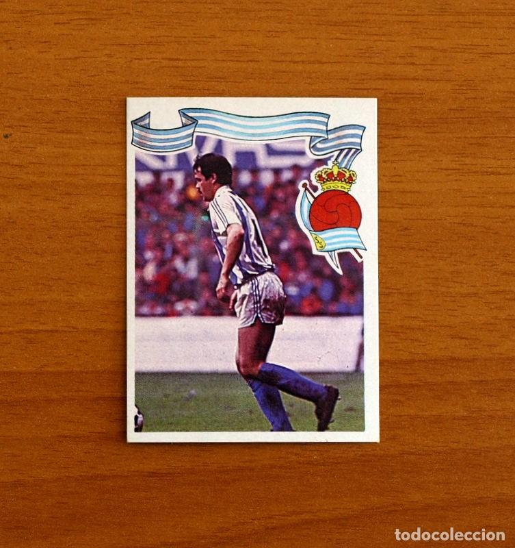 Figurine di Calcio: Real Sociedad - N&ordm; 101 Larra&ntilde;aga -GOL- Editorial Maga 1984-1985, 84-85 - Trasera Verde Nunca pegado