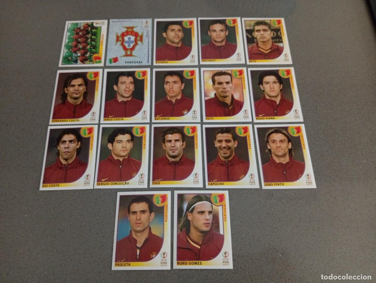 Figurine di Calcio: LOTE 17 CROMOS PORTUGAL PANINI 2002 MUNDIAL KOREA FUTBOL 02 CROMO - SIN PEGAR