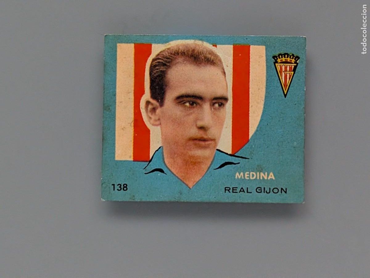 Cromos de f&uacute;tbol: RARO CROMO FUTBOL MEDINA N&ordm; 138 SPORTING GIJON BRUGUERA CAMPEONES LIGA 1958 1959 1958-59 ASTURIAS