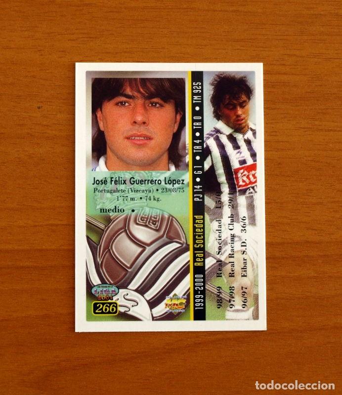 Cromos de f&uacute;tbol: Real Sociedad - N&ordm; 266 J. F. Guerrero - Mundicromo Las Fichas de la Liga 2000-2001, 00-01