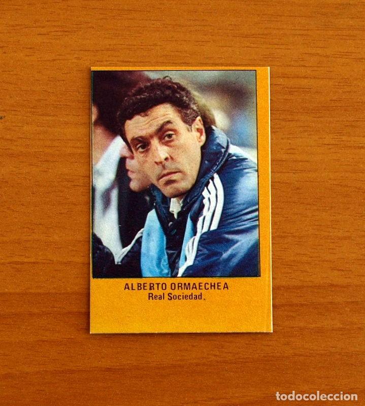 Cromos de f&uacute;tbol: Real Sociedad -Ormaechea Entrenador -Super F&uacute;tbol - Editorial Roll&aacute;n 1984-1985, 84-85 - Nunca pegado