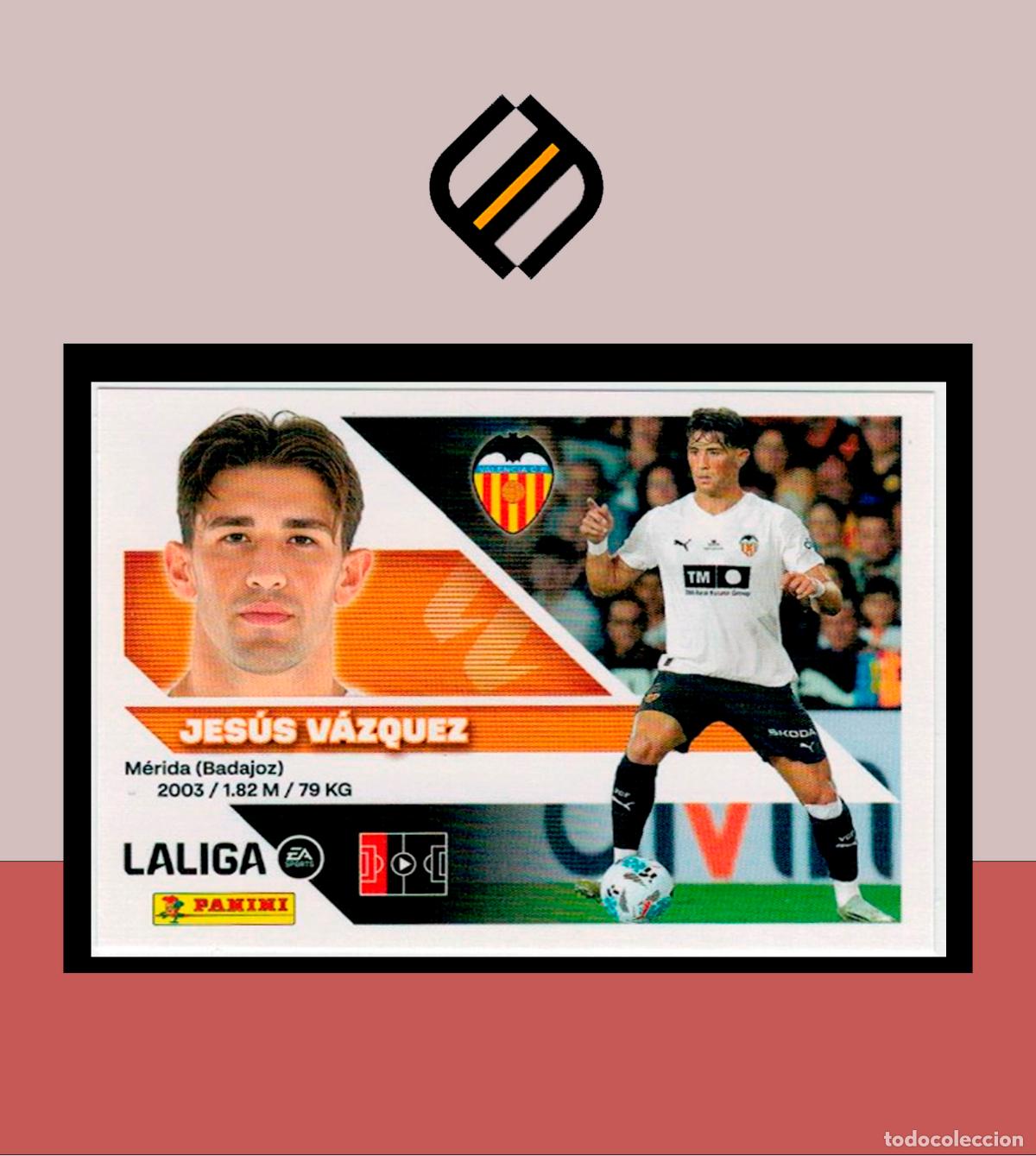Cromos de f&uacute;tbol: LIGA ESTE 2026 2027 26 27 PANINI VALENCIA CF N&ordm; 10 JES&Uacute;S V&Aacute;ZQUEZ STICKER ALB&Uacute;M COLECCI&Oacute;N