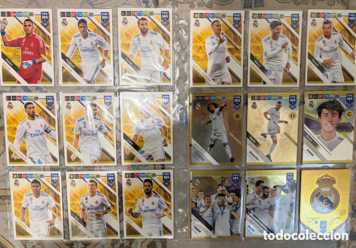 Cromos de f&uacute;tbol: REAL MADRID CF SET COMPLETO EQUIPO COMPLETO ADRENALYN XL FIFA 365 2018 2019 18 19 PANINI