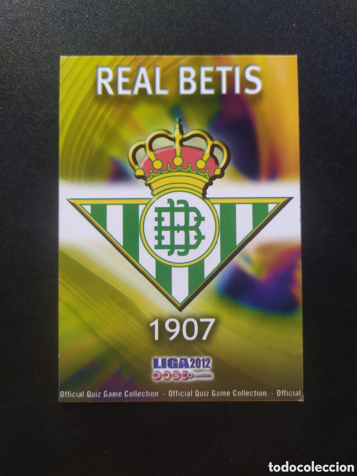 Cromos de f&uacute;tbol: Mundicromo fichas Liga 2011 2012 11 12 escudo mate n&deg; 460 Real Betis