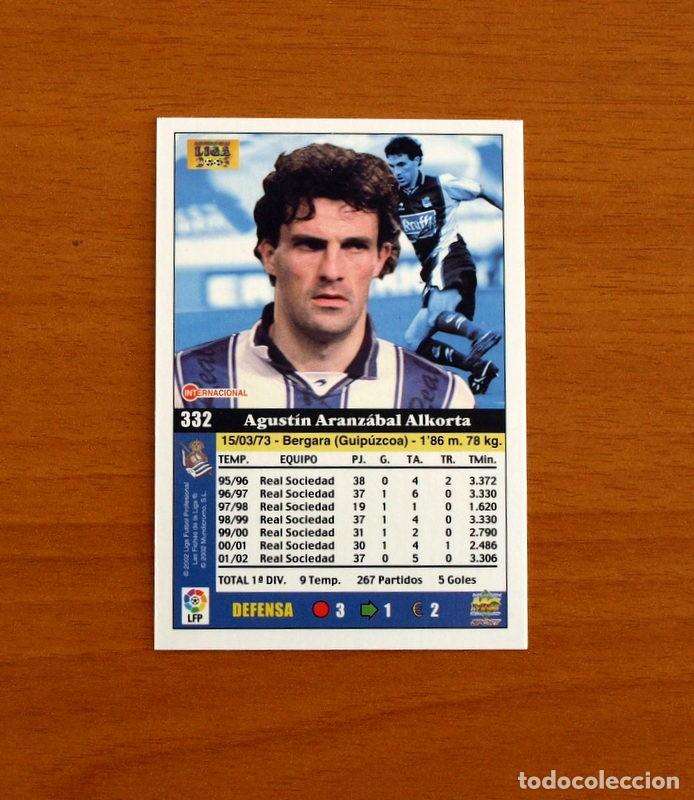 Cromos de f&uacute;tbol: Real Sociedad - N&ordm; 332 Aranzabal - Mundicromo Las Fichas de la Liga 2002-2003, 02-03