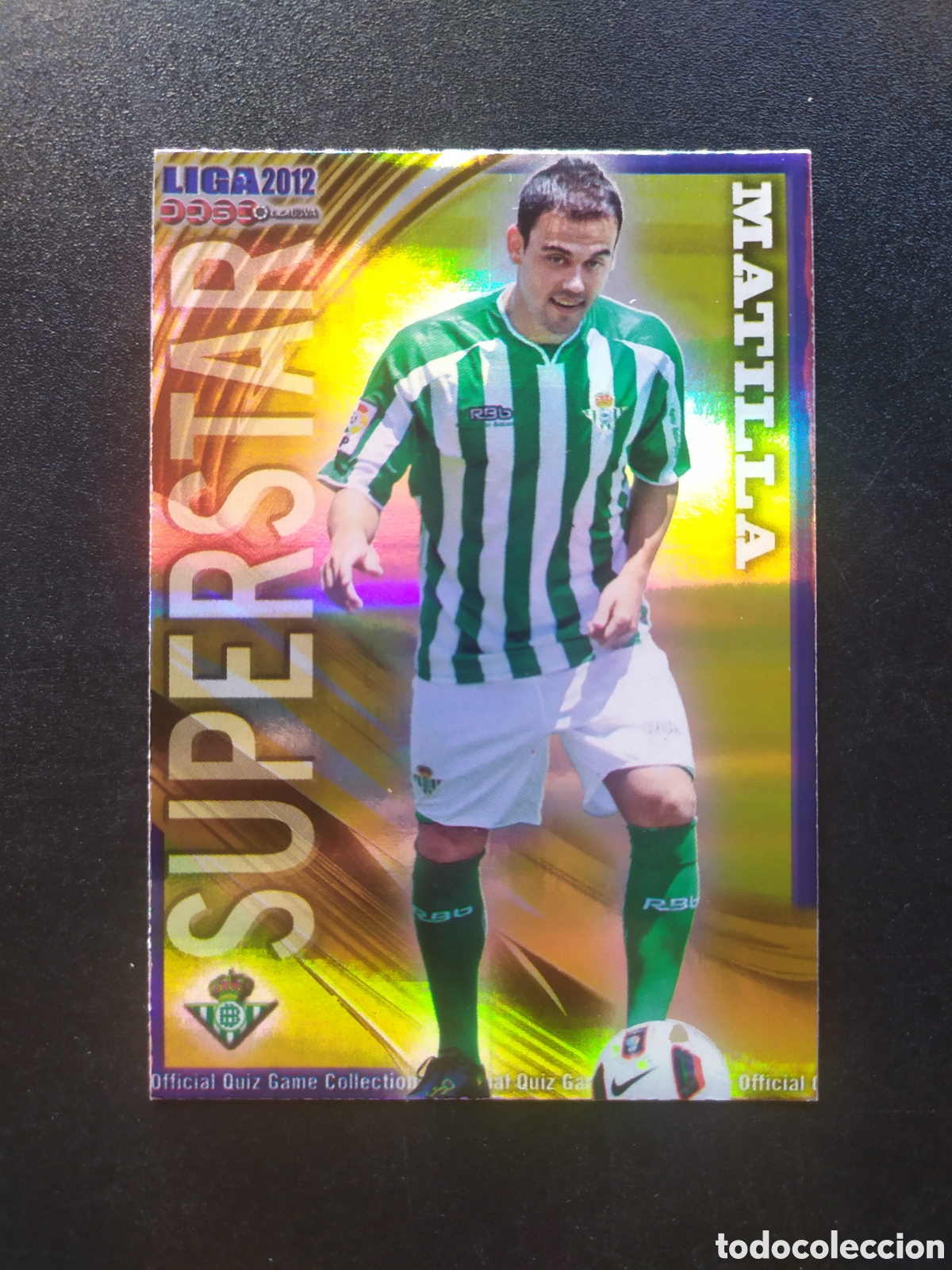 Cromos de f&uacute;tbol: Mundicromo fichas Liga 2011 2012 11 12 Matilla superstar brillo rayas n&deg; 483 Real Betis