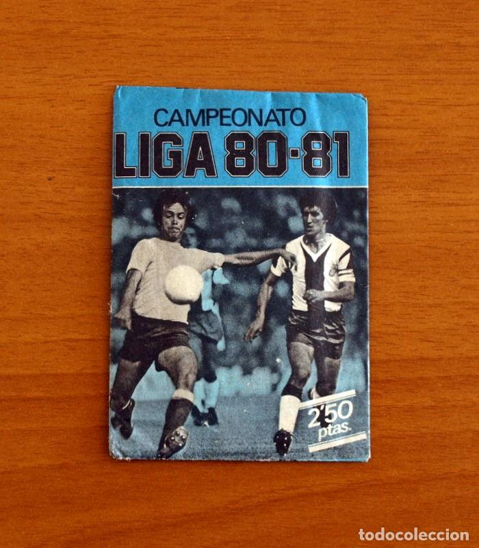 Cromos de f&uacute;tbol: Sobre sin abrir, contiene los cromos - Ediciones ESTE - Campeonato Liga 1980-1981, 80-81- Azul