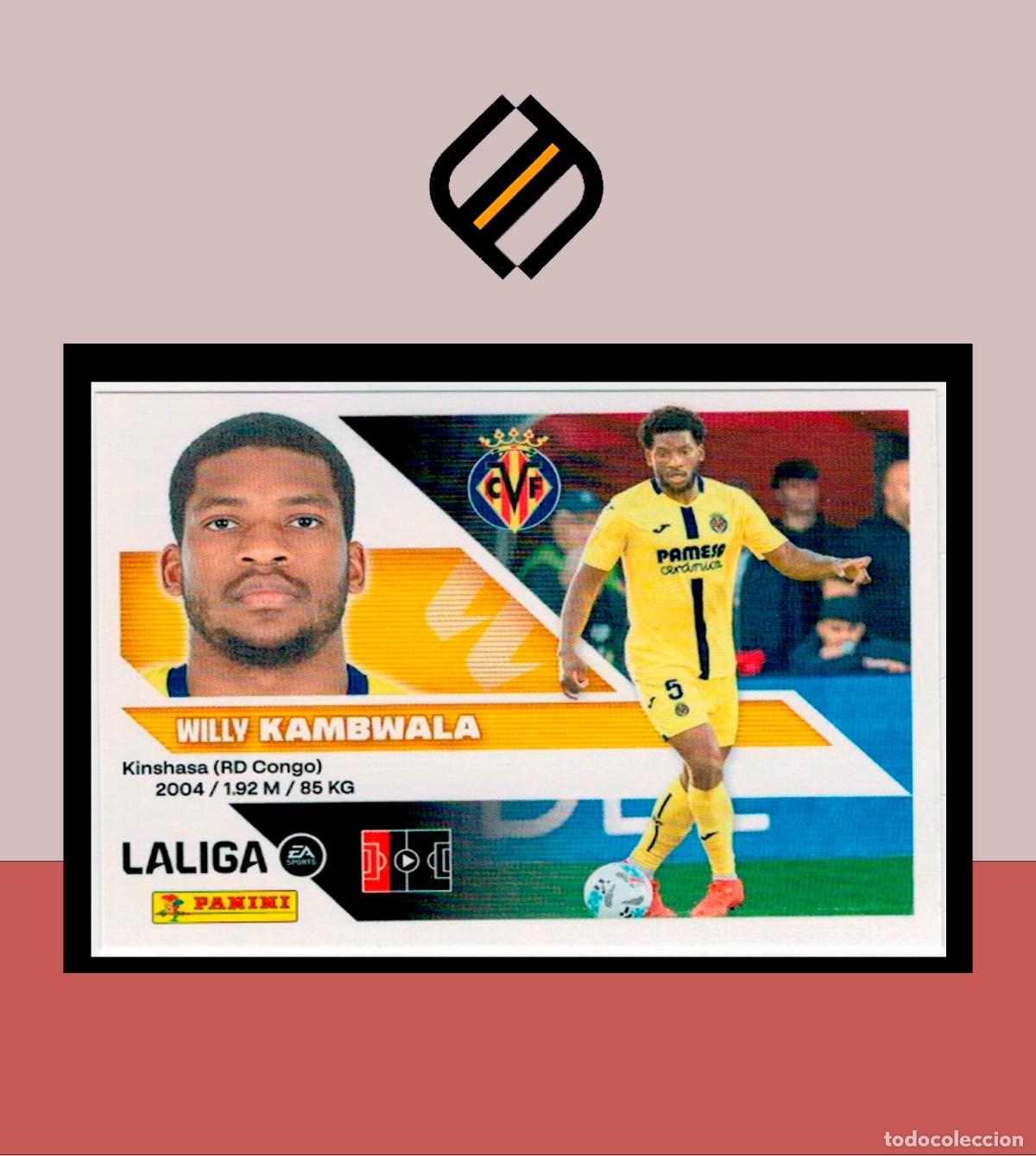 Cromos de f&uacute;tbol: LIGA ESTE 2026 2027 26 27 PANINI VILLARREAL CF N&ordm; 8A KAMBWALA STICKER ALB&Uacute;M COLECCI&Oacute;N