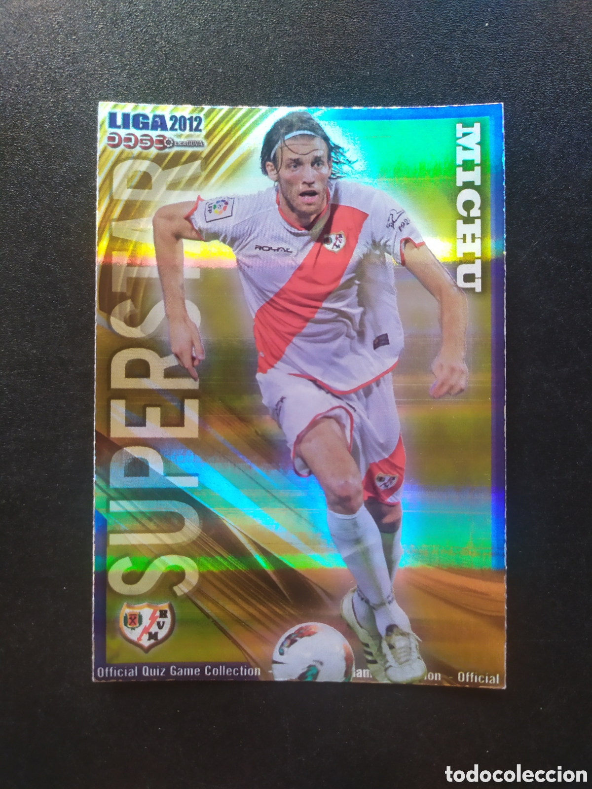 Cromos de f&uacute;tbol: Mundicromo fichas Liga 2011 2012 11 12 Michu superstar brillo rayas n&deg; 511 Rayo Vallecano