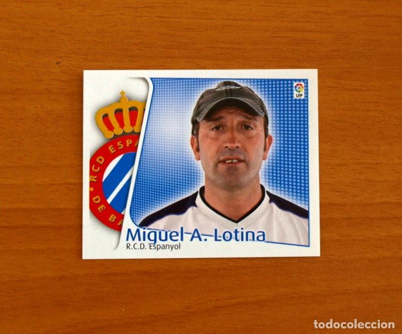 Cromos de f&uacute;tbol: R.C.D. Espa&ntilde;ol-Espanyol-Miguel A. Lotina-Entrenador-Ediciones Este Liga 2004-2005-04-05-Nunca pegado