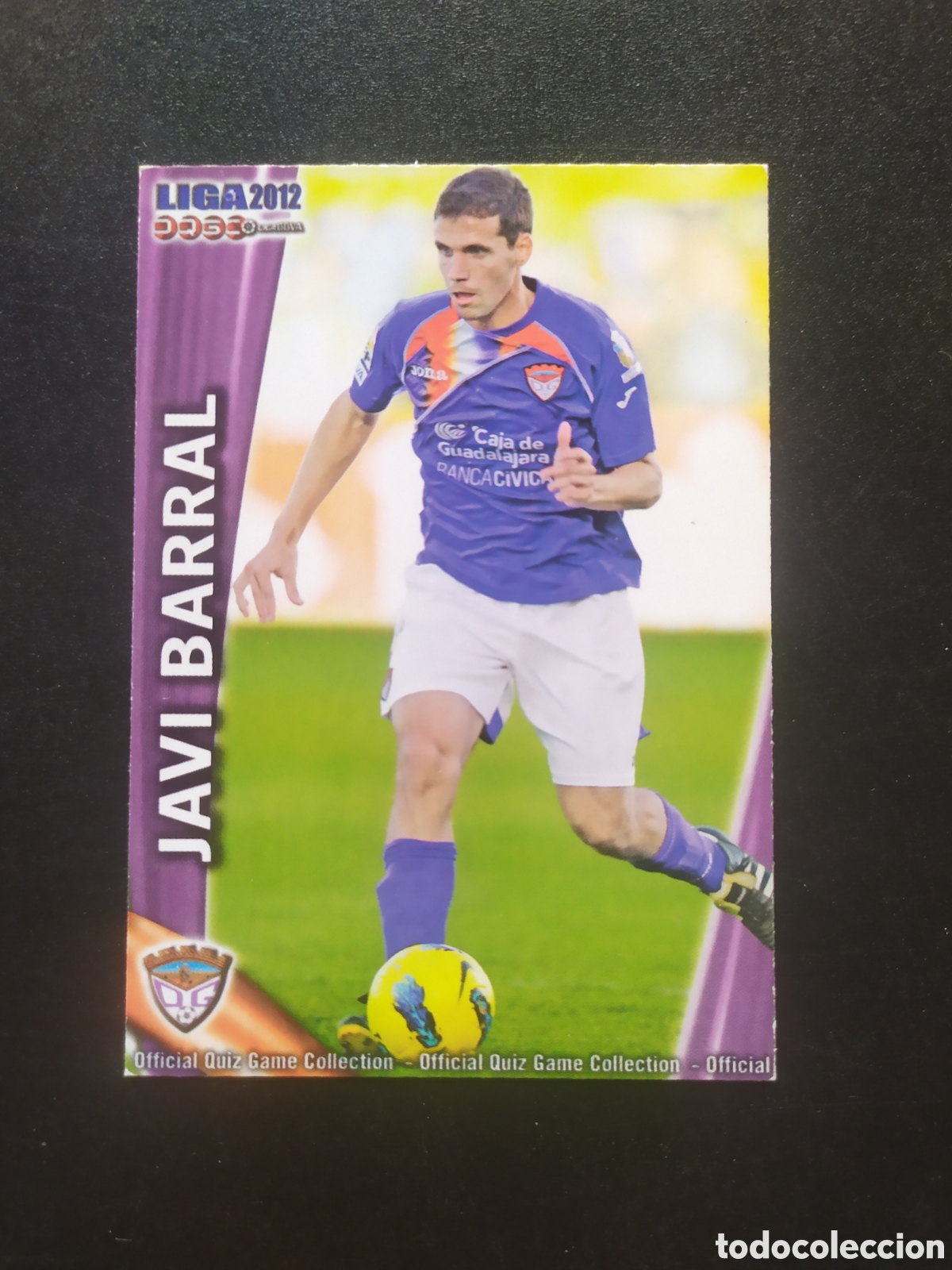 Cromos de f&uacute;tbol: Mundicromo fichas Liga 2011 2012 11 12 Javi Barral n&deg; 1160 Guadalajara