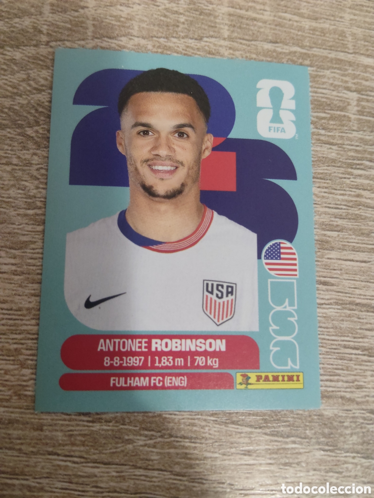 Cromos de f&uacute;tbol: Panini mundial 2026 USA 7 Antonee Robinson Estados Unidos