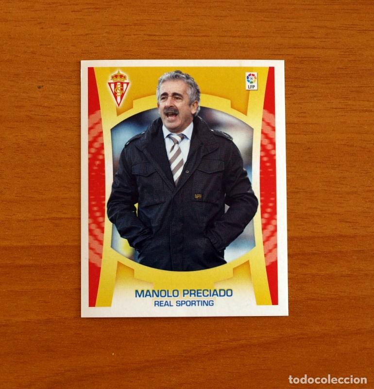 Cromos de f&uacute;tbol: Sporting de Gij&oacute;n - Manolo Preciado, Entrenador -Liga 2009-2010, 09-10 -Ediciones Este -Nunca pegado