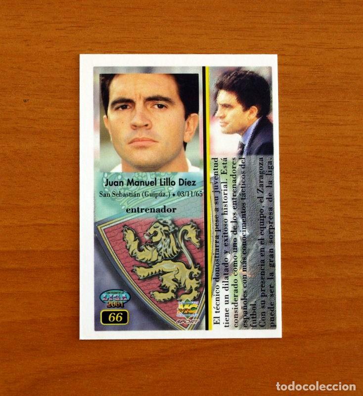 Cromos de f&uacute;tbol: Real Zaragoza - N&ordm; 66, Lillo, Entrenador - Las Fichas de la Liga Mundicromo 2000-2001, 02-01