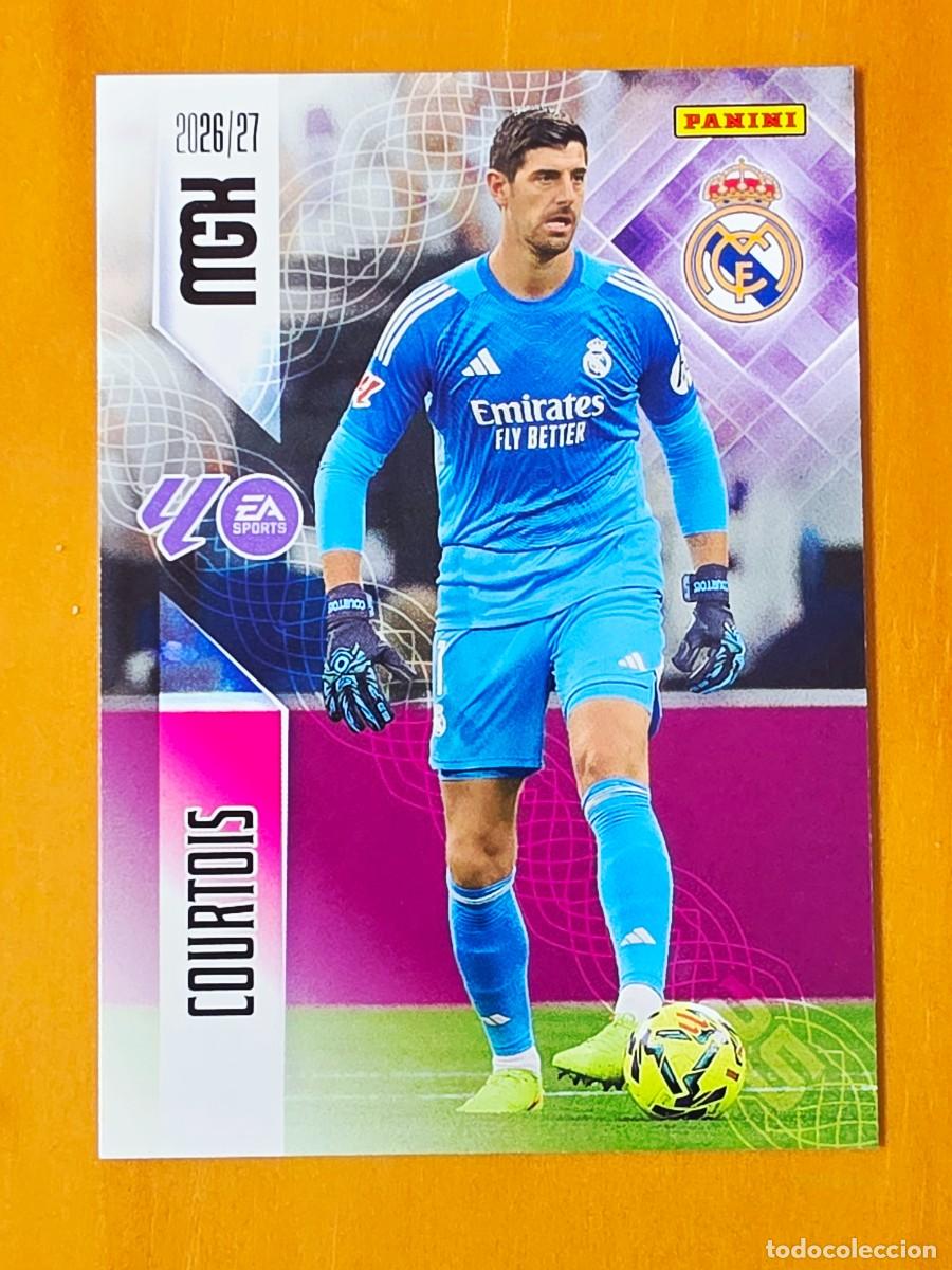 Cromos de f&uacute;tbol: 218 Thibaut Courtois, Real Madrid, Panini Megacracks MGK 2026 2027 26 27