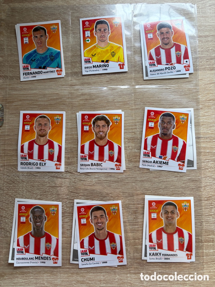 Figurine di Calcio: ALMER&Iacute;A LA LIGA TOTAL EQUIPO COMPLETO 2022 2023 22 23 PANINI
