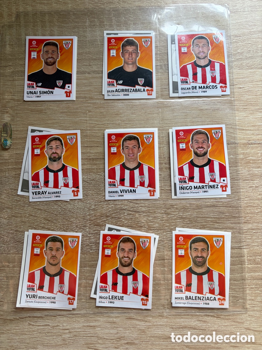 Figurine di Calcio: ATHLETIC CLUB DE BILBAO LA LIGA TOTAL EQUIPO COMPLETO 2022 2023 22 23 PANINI