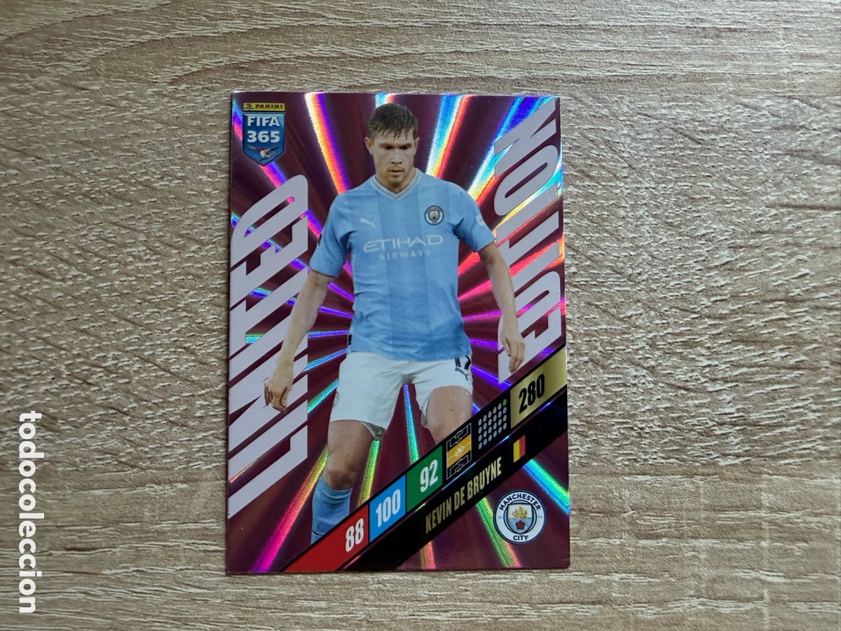 Cromos de f&uacute;tbol: KEVIN DE BRUYNE EDICI&Oacute;N LIMITADA PANINI FIFA 365 2025 ADRENALYN XL MANCHESTER CITY