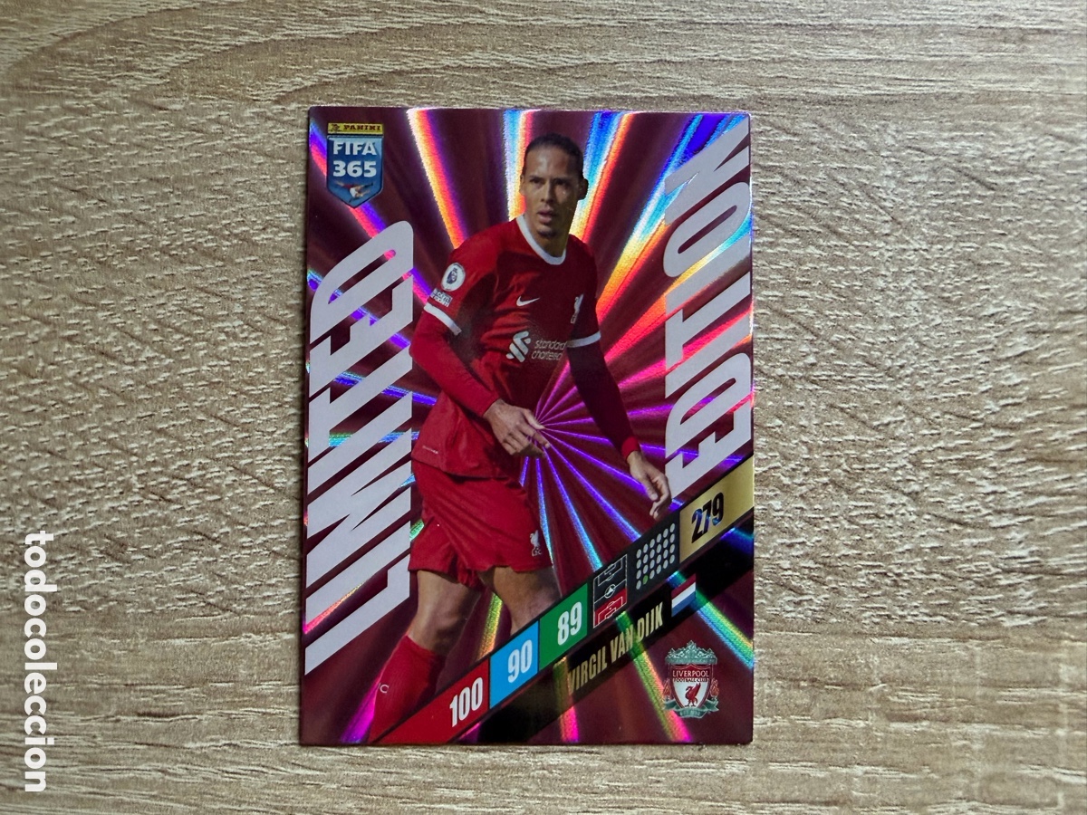 Cromos de f&uacute;tbol: VIRGIL VAN DIJK EDICI&Oacute;N LIMITADA PANINI FIFA 365 2025 ADRENALYN XL LIVERPOOL
