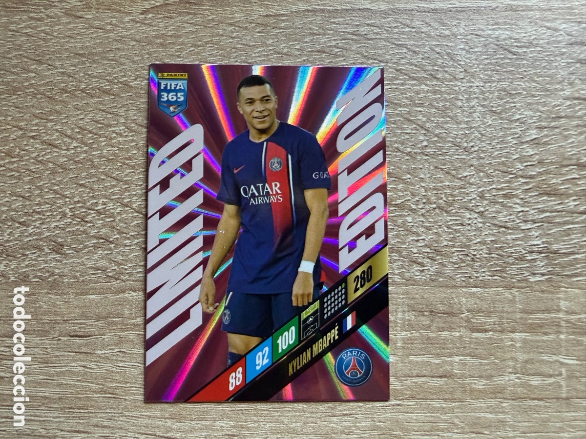 Cromos de f&uacute;tbol: KILYAN MBAPP&Eacute; EDICI&Oacute;N LIMITADA PANINI FIFA 365 2025 ADRENALYN XL PSG