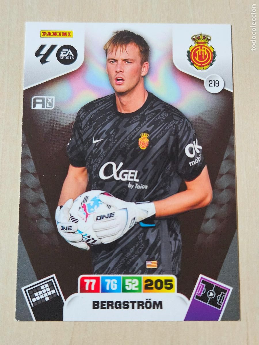 Cromos de f&uacute;tbol: FICHA N&ordm; 219 BERGSTROM - ADRENALYN 25 26 - PANINI 2025 - 26 - CROMO - MALLORCA