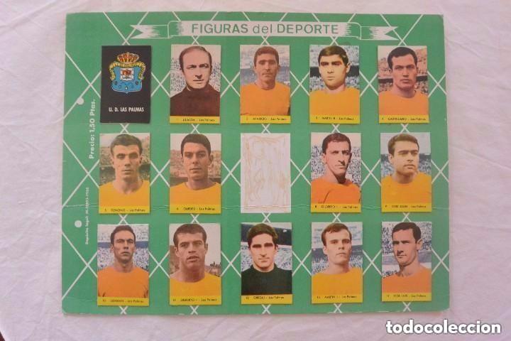 Figurine di Calcio: CARTEL CROMOS FUTBOL FIGURAS DEL DEPORTE UD LAS PALMAS. 1968 m. ram&iacute;rez