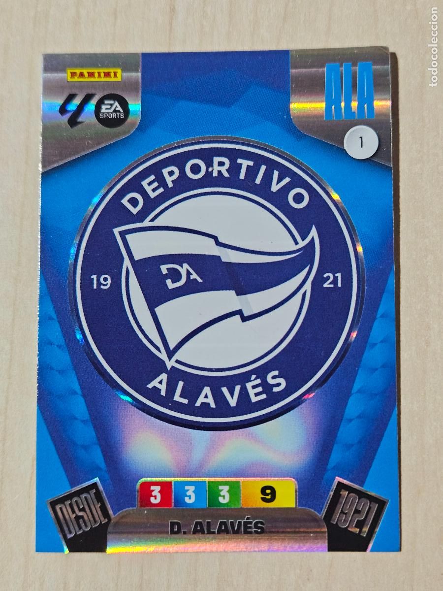 Cromos de f&uacute;tbol: FICHA N&ordm; 1 ESCUDO - ADRENALYN 25 26 - PANINI 2025 - 26 - CROMO - ALAVES