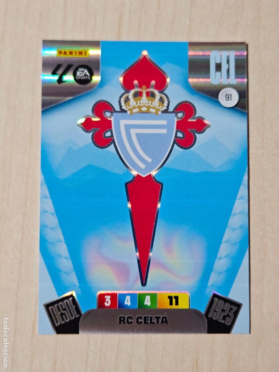 Cromos de f&uacute;tbol: FICHA N&ordm; 91 ESCUDO - ADRENALYN 25 26 - PANINI 2025 - 26 - CROMO - REAL CELTA