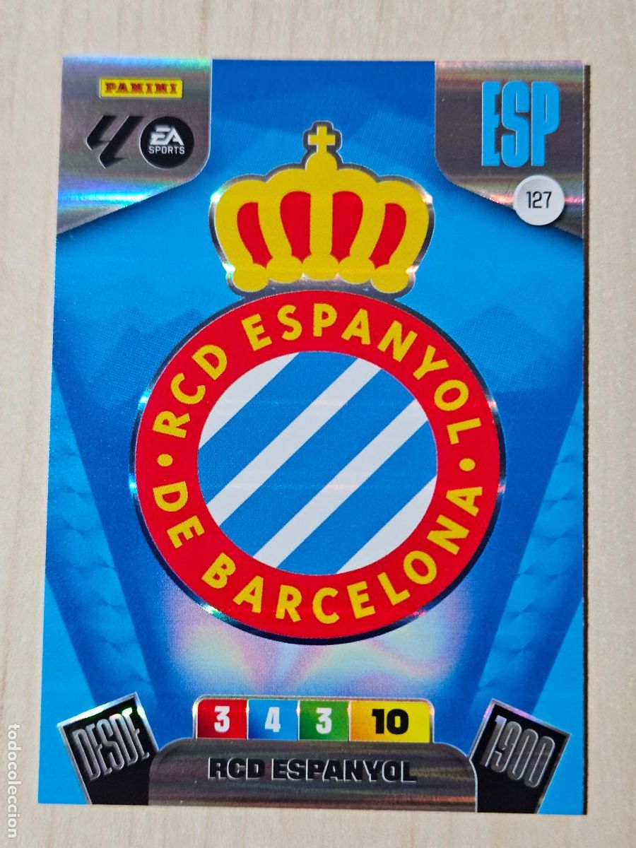 Cromos de f&uacute;tbol: FICHA N&ordm; 127 ESCUDO - ADRENALYN 25 26 - PANINI 2025 - 26 - CROMO - ESPANYOL