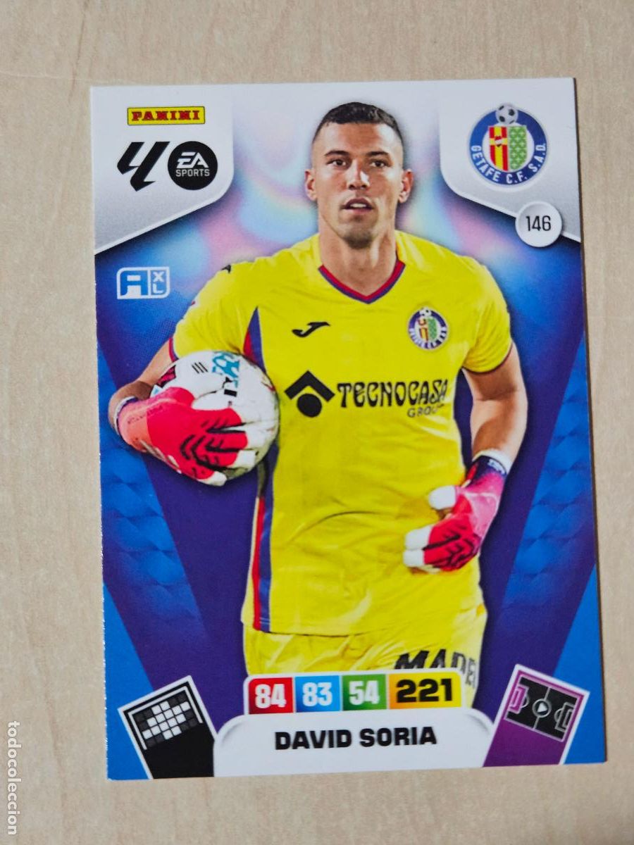 Figurine di Calcio: FICHA N&ordm; 146 DAVID SORIA - ADRENALYN 25 26 - PANINI 2025 - 26 - CROMO - GETAFE