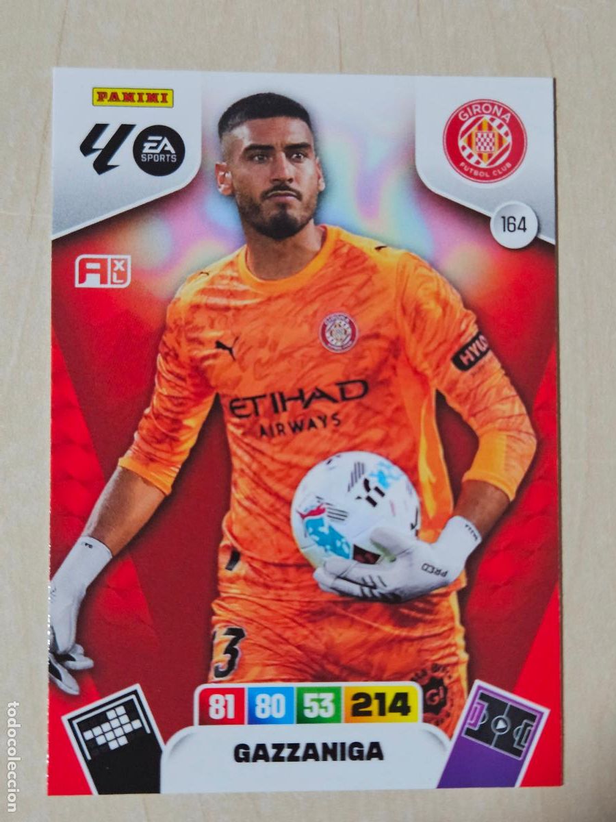 Cromos de f&uacute;tbol: FICHA N&ordm; 164 GAZZANIGA - ADRENALYN 25 26 - PANINI 2025 - 26 - CROMO - GIRONA